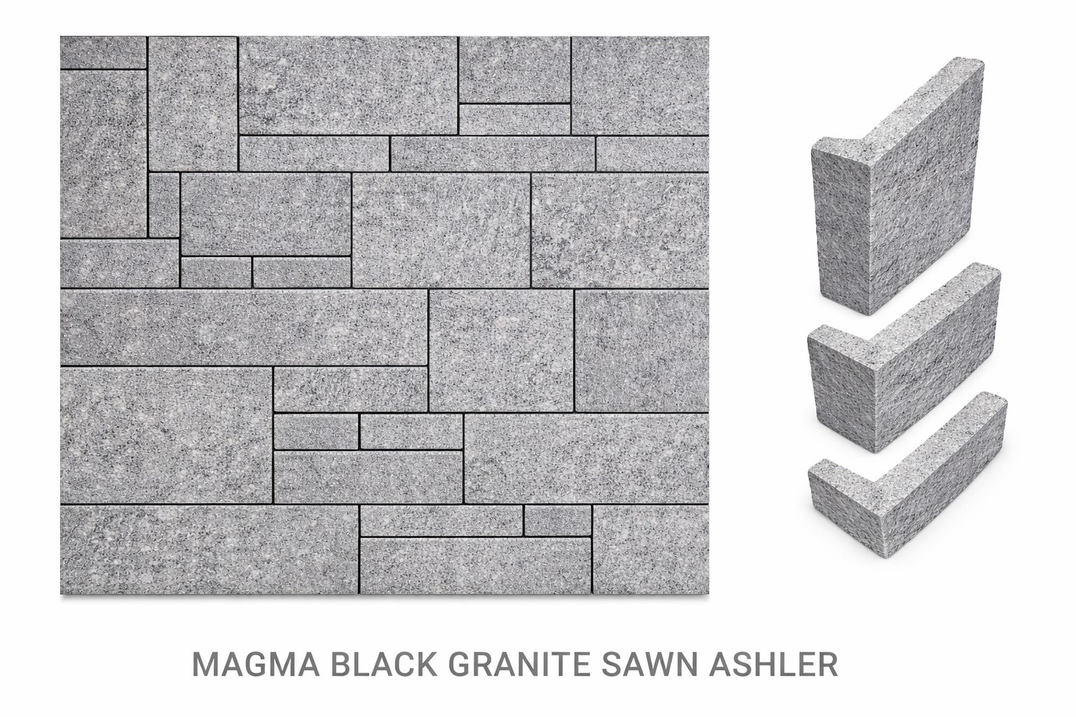 Magma Black Granite Sawn Ashler