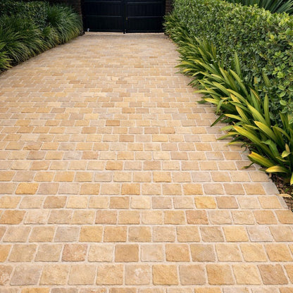 Mint Paving Cobbles – Natural Sandstone Outdoor Stone