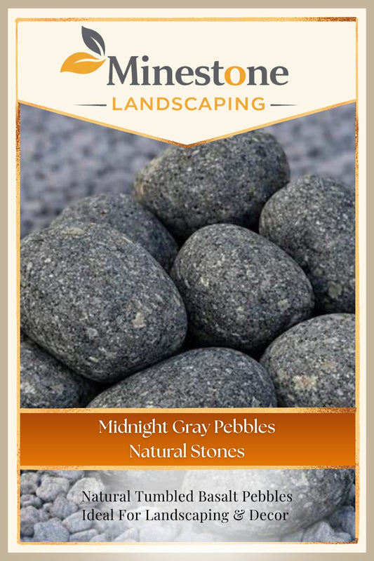 Midnight Gray Pebbles Natural Stones