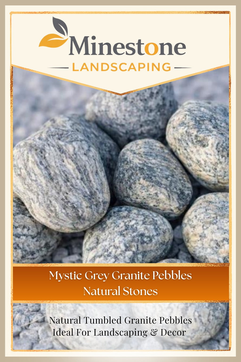 Mystic Grey Granite Pebbles Natural Stones