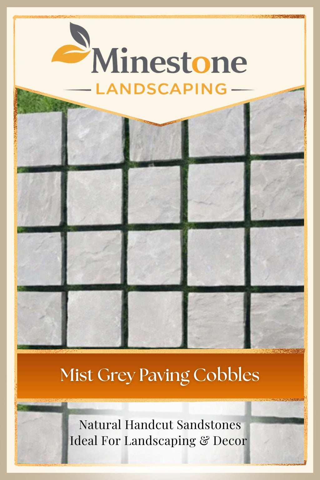 Mist Grey Paving Cobbles – Natural Grey Stone for Outdoor Paving
